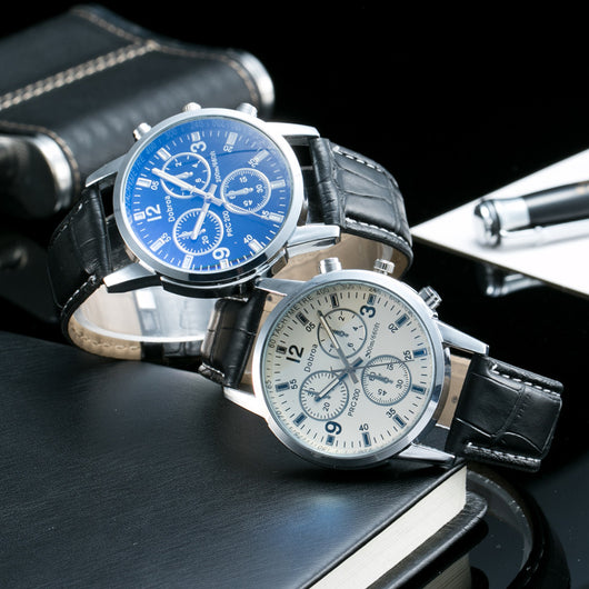 Reloj de Hombre Azul Cristal - Diseño Casual Moderno - Image 3