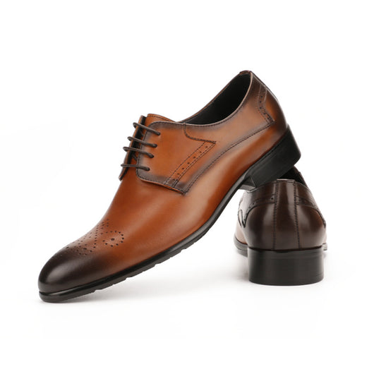 Zapatos Formales de Cuero para Hombre con Tallado Artesanal - Image 2