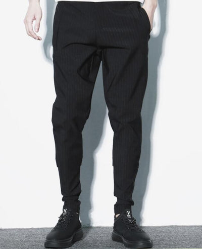 Pantalones Harem Sueltos a Rayas Negras - Image 3