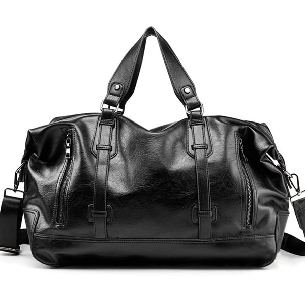 Bolso de Viaje de Cuero para Hombre - Maletín Multifuncional de Gran Capacidad
