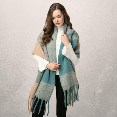 Bufanda Otoño Invierno con Borlas para Mujer - Calidez y Estilo - Image 20