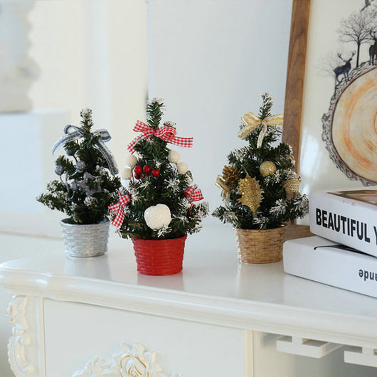 Árbol Navideño Miniatura PVC con Luces LED para Escritorio - Image 20