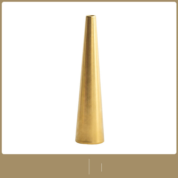 Jarrón Decorativo de Cerámica Dorada de Lujo