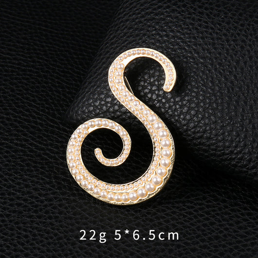 Broche Personalizado con Iniciales en Perlas - Alfiler Elegante para Mujer - Image 38