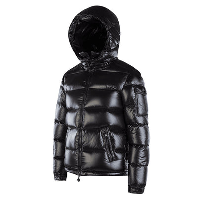 Chaqueta Acolchada de Plumas de Pato Blanco Cálido para Hombre - Image 3