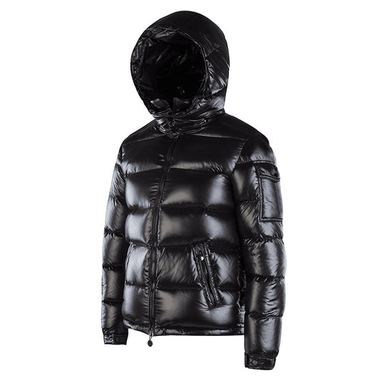 Chaqueta Acolchada de Plumas de Pato Blanco Cálido para Hombre - Image 3
