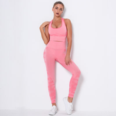 Conjunto de Brasier Invisible sin Costuras con Diseño Camuflaje - Image 16
