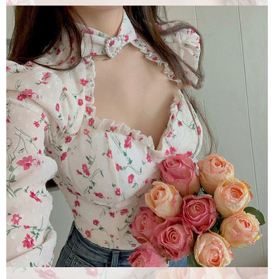 Blusa de Gasa Blanca para Mujer - Escote en V Elegante - Image 5