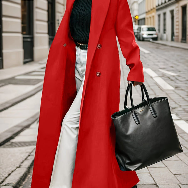 Abrigo Trench Coat Doble Botonadura para Mujer