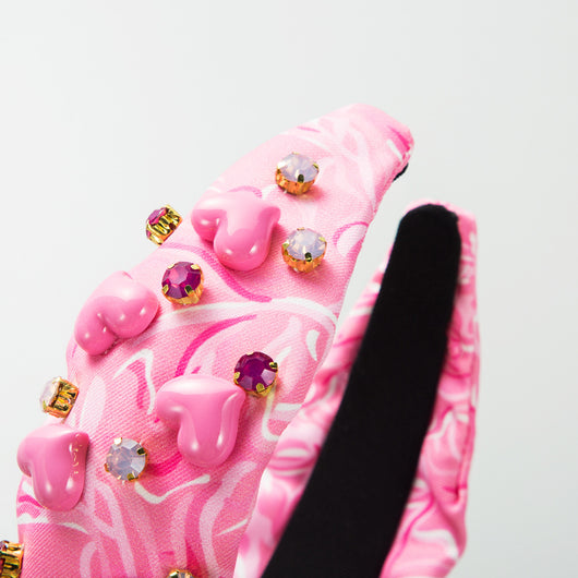 Diadema de Día de San Valentín con Gemas Incrustadas - Accesorio Hecho a Mano - Image 4