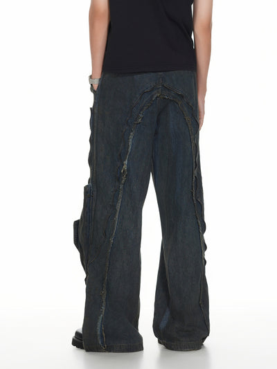 Pantalones Vaqueros Oversized Estilo Urbano Americano Corte Pesado - Image 21