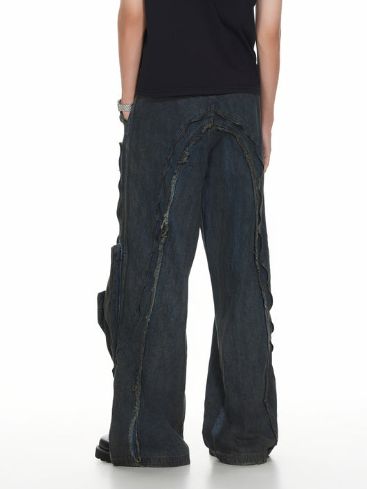 Pantalones Vaqueros Oversized Estilo Urbano Americano Corte Pesado - Image 21