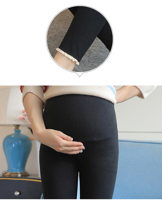 Leggins de Maternidad con Soporte Abdominal - Algodón Grueso y Terciopelo Elástico - Image 19