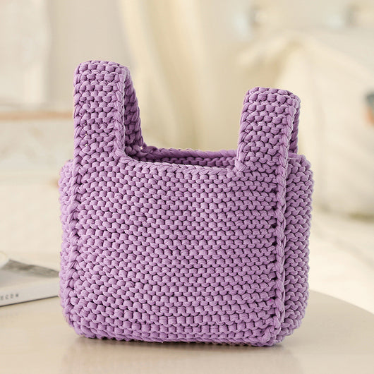 Bolsa Tejida Artesanal DIY - Material para Tejer Bolsos de Tela - Image 11