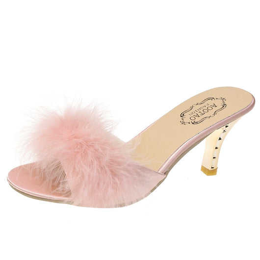 Pantuflas de Tacón Alto para Mujer con Diseño Elegante y Plataforma Suave - Image 4
