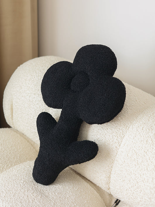 Almohada Decorativa Oso Peluche Negro con Flor para Sofá y Cama - Image 7