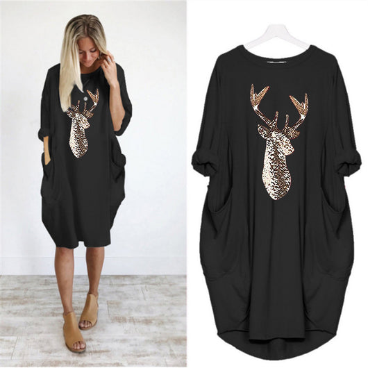 Vestido Navideño Cuello Redondo Otoño Invierno - Image 13