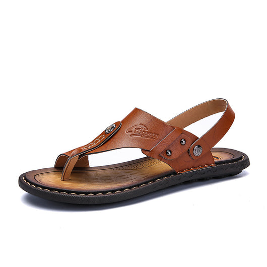 Sandalias de Cuero para Hombre Talla Grande con Diseño de Dos Dedos - Image 11