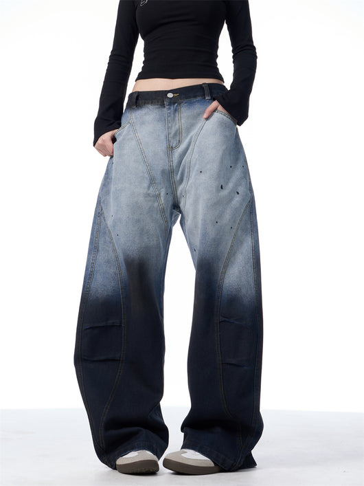 Pantalones Anchos Tie-Dye Degradado para Mujer - Image 19
