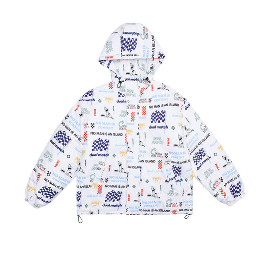 Chaqueta de Algodón Estampada con Letras de Dibujos Animados para Hombre