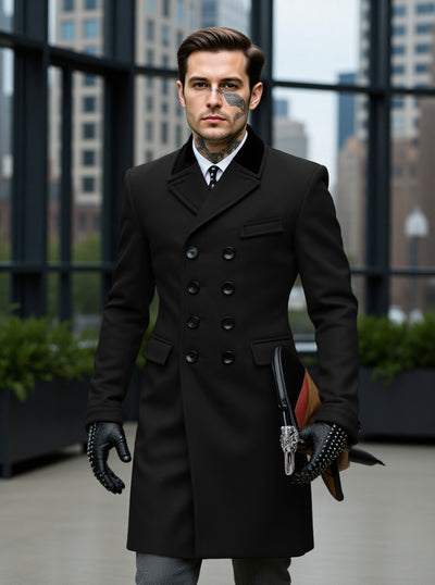 Abrigo de Lana Forrado para Hombre - Otoño e Invierno - Image 7