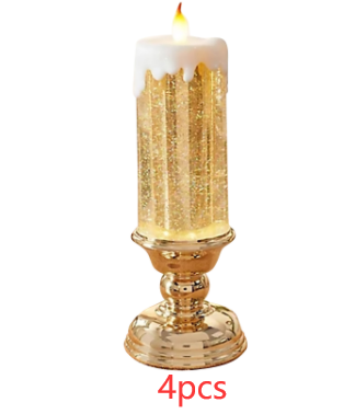 Vela LED Recargable con Cambio de Color y Brillo Glitter - Decoración Resistente al Agua - Image 26