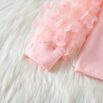 Conjunto Infantil con Top de Malla y Jeans con Detalles de Flecos - Image 7