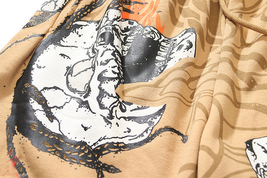 Shorts Casuales Unisex con Estampado Calavera y Cactus - Image 4