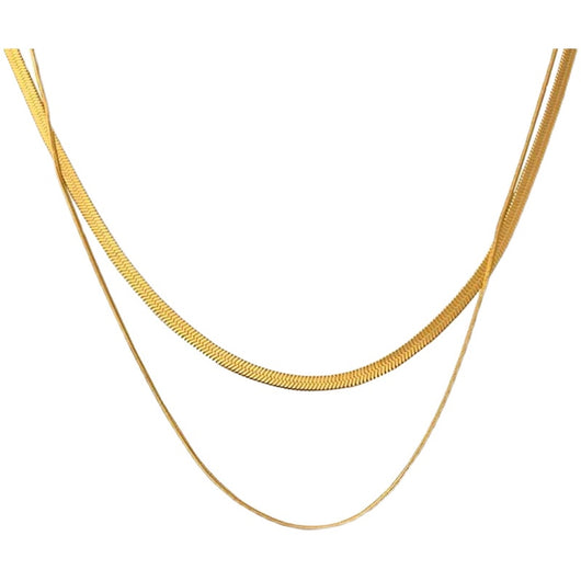 Collar Cadena Serpiente Doble y Triple Capa, Plano y Delgado - Resistente al Desvanecimiento - Image 7