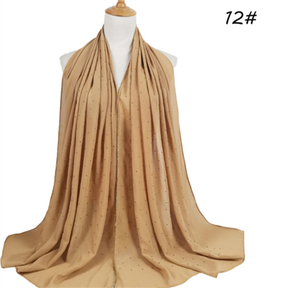 Pañuelo de Gasa Perla con Cuentas 70x180cm - Elegancia Versátil - Image 31