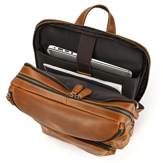 Mochila de Cuero Vintage para Hombre - Piel de Res Auténtica - Image 14