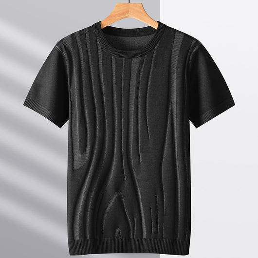 Playera Tejida Cuello Redondo Manga Corta