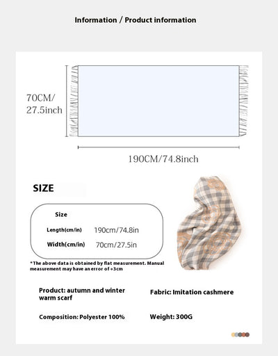 Bufanda Térmica Escocesa con Borlas - Protección Premium para Otoño e Invierno - Image 11