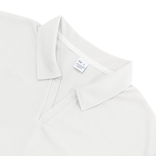 Polo Deportivo Hombre Cuello V Tejido Waffle Manga Corta Suelta - Image 27