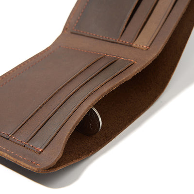 Billetera Retro de Cuero Genuino Primera Capa para Hombre - Image 4