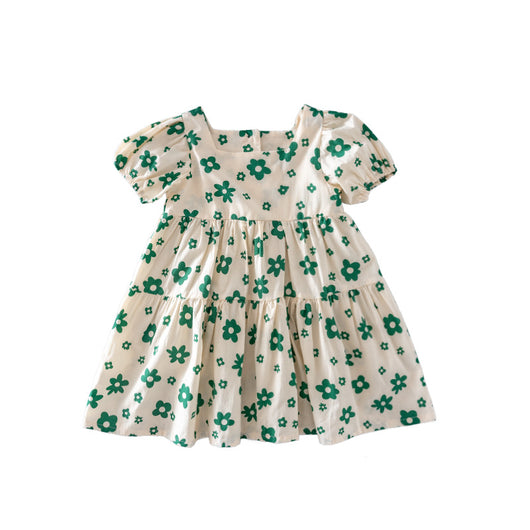 Vestido Princesa Niña Estilo Occidental Floral de Algodón - Image 9
