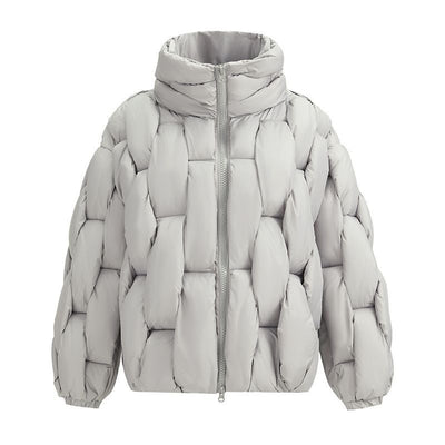 Chaqueta Acolchada de Algodón Tejido Torsionado Talla Grande - Image 11