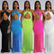 Vestido Tubo Escotado con Detalles de Borlas