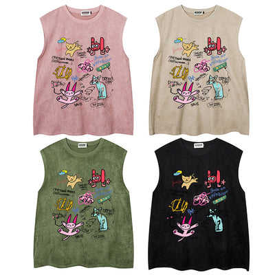 Camiseta Tipo Saco Hombre con Estampado Graffiti Pintado a Mano - Image 16