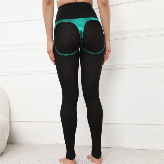 Pantalones Yoga Levantacaderas con Malla y Costuras Deportivas para Mujer - Image 5