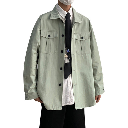 Chaqueta Camisa Manga Larga con Bolsillos Decorados para Hombre - Image 14