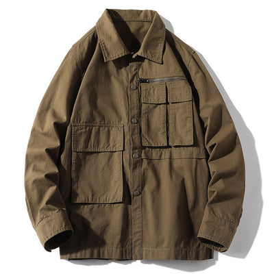 Chaqueta Camisa Casual con Múltiples Bolsillos para Hombre - Image 3