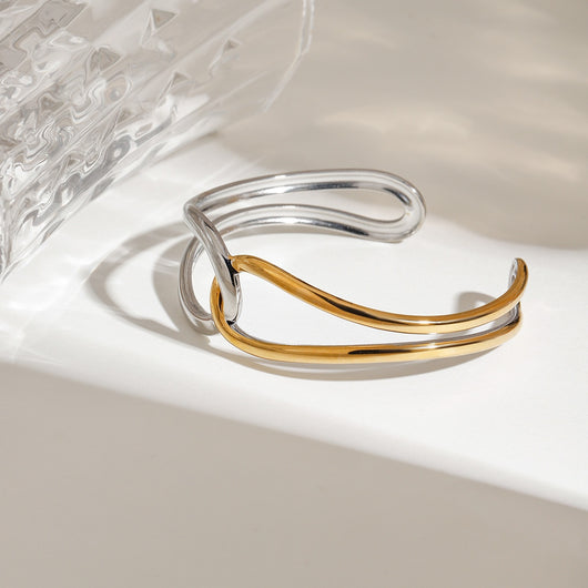 Brazalete Noria Bicolor en Oro - Image 16