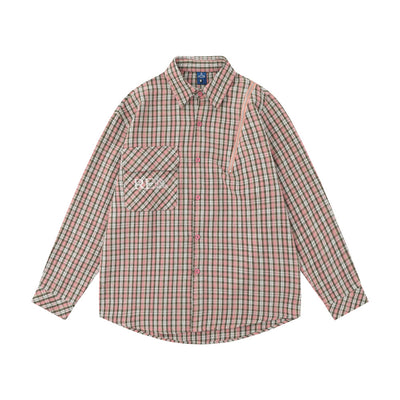 Camisa de Manga Larga a Cuadros con Bolsillo Bordado para Hombre - Image 27