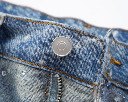 Jeans Holgados Estampado Diamante Efecto Vintage Apilados - Image 12