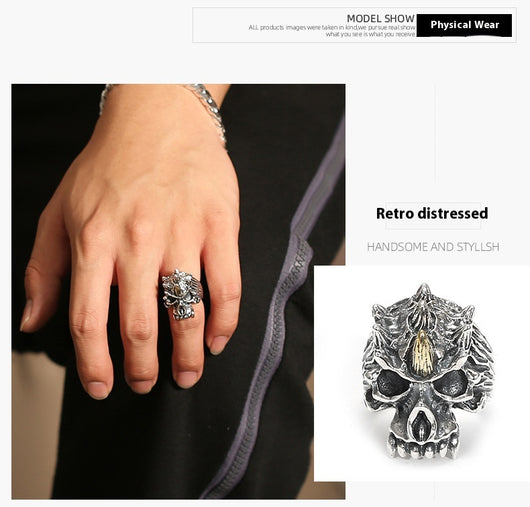 Anillo de Calavera Personalizado Abierto para Hombre - Image 11
