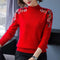 Blusa Suelta con Cuello Alto y Bordados para Mujer