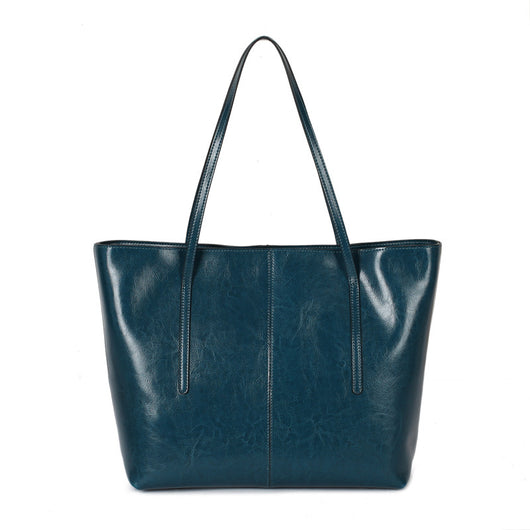 Bolso Tote de Cuero Encerado para Mujer - Bolsa de Hombro Elegante y Versátil - Image 4