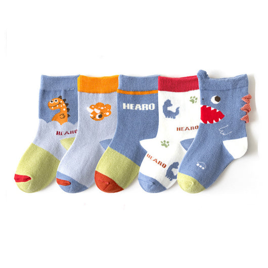 Calcetines Deportivos Cálidos de Algodón con Diseño Dinosaurio para Niño - Image 18