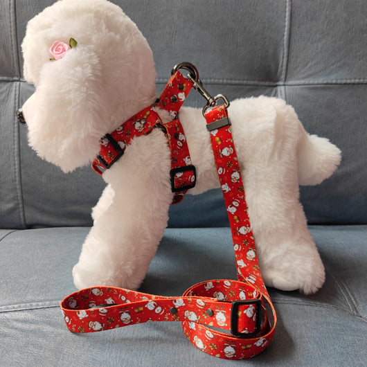 Arnés Navideño para Perro con Correa de Pecho